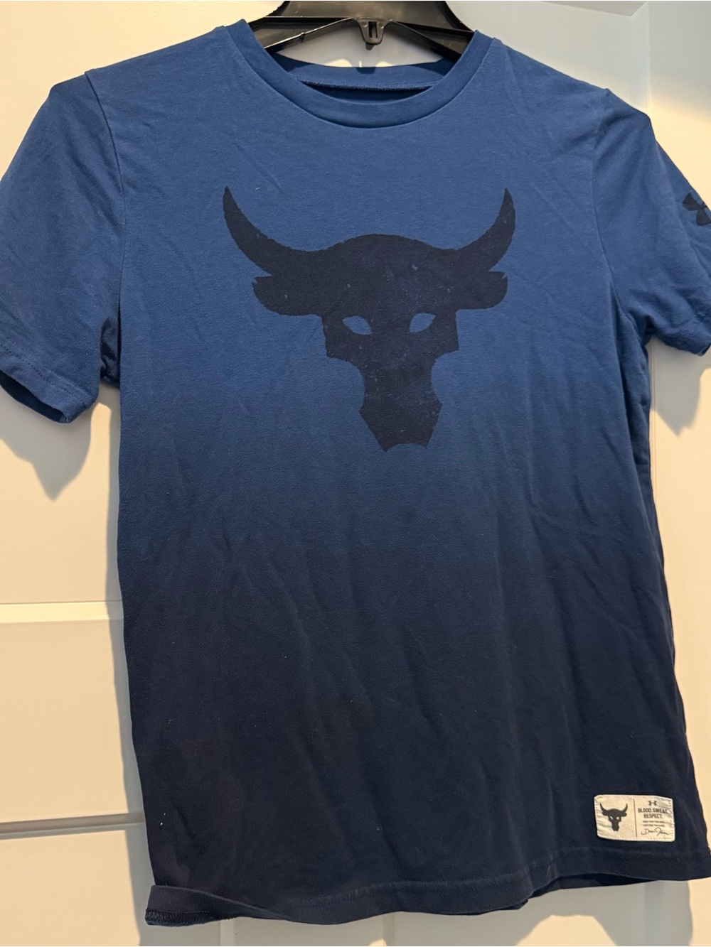 Under Armour Navy Blue Bull Logo Short Sleeve Tee (Kids)